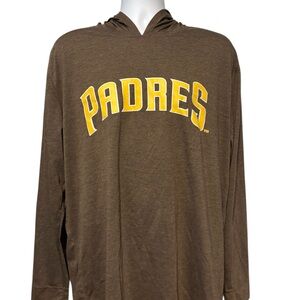 San Diego Padres Men’s Toyota Sponsored Long Sleeve Tee Brown Yellow XL